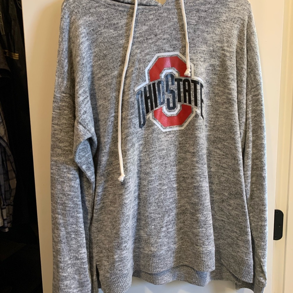 Gray Cowl Neck Sweater with Soft Texture